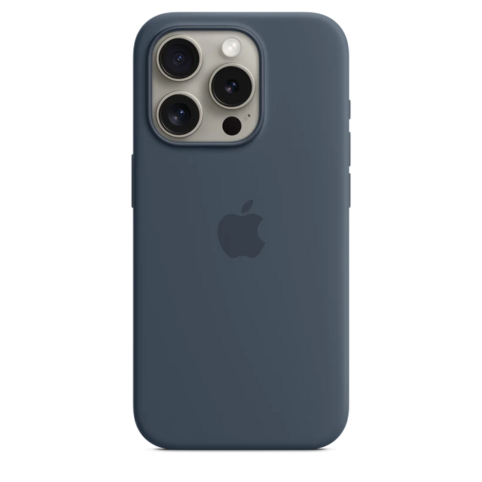 iPhone 15 Pro Silicone Case - Storm Blue