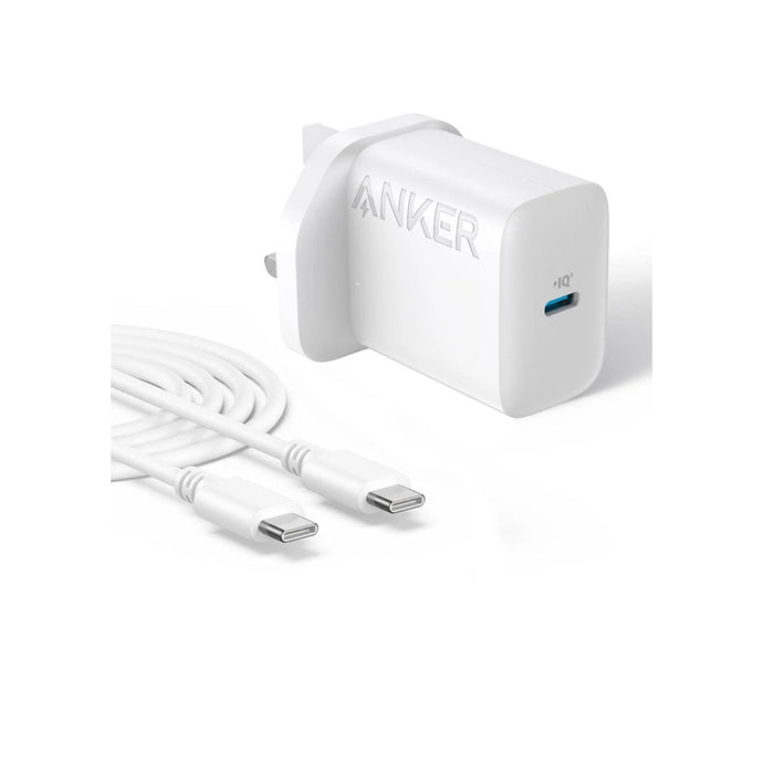 Anker High-Speed USB-C Charger With USB-C Cable 20W - White