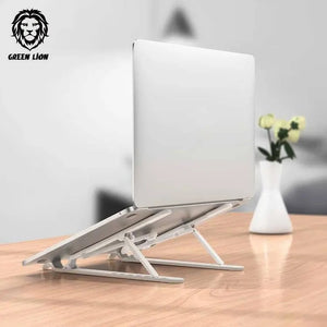 Green Folding Laptop Stand -White