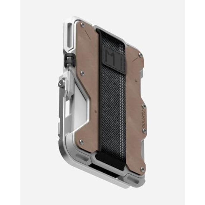 Aulumu G03 Multi-Tool Magnetic Metal Wallet Genuine Leather Cover