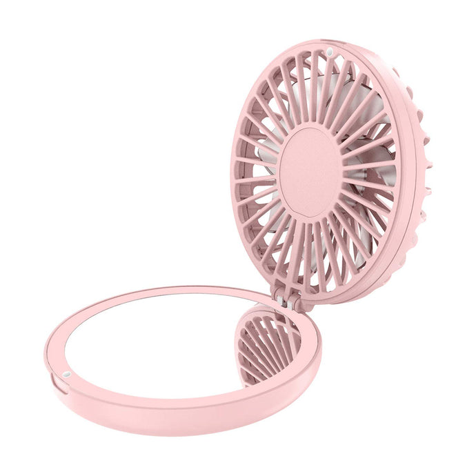 XUNDD Mini fan with makeup mirror ( Pink )