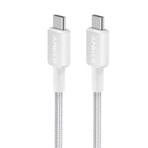 Anker 322 USB-C to USB-C Cable 3ft Braided - White