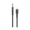 Porodo Lightning to AUX Braided Metallic Cable 1.2m - Black