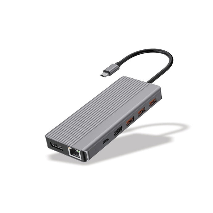 Powerology 13 IN 1 - Dual HDMI DP 4K USB-C HUB