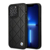 BMW Real Leather iPhone Case For 15 Pro - Black