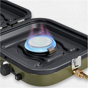 Double-Flame Folding Gas Stove