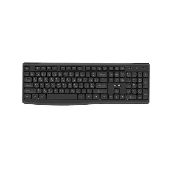 Porodo Dual Mode Wireless Keyboard Mouse Set