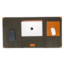 Load image into Gallery viewer, EXTEND Genuine Leather Desk Pad-Dark Green
