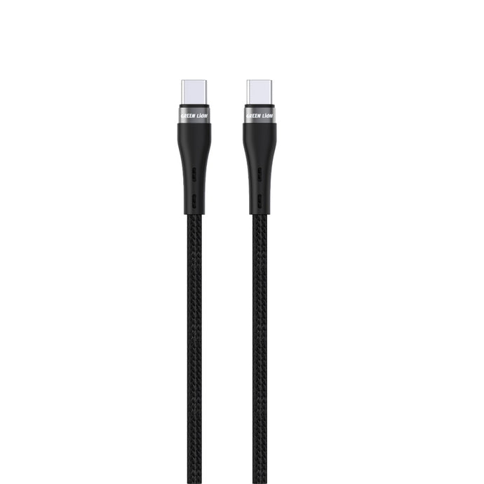 Green Lion USB-C to USB-C Braided Cable 1M-Black