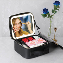 Load image into Gallery viewer, Green Lion Makeup Organizer With Lighted Mirror
