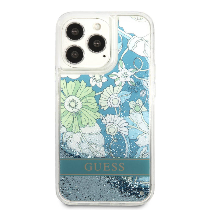 Guess Liquid Glitter Case For 13Pro - Blue