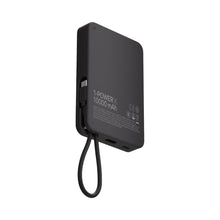 Load image into Gallery viewer, Momax 1-Power X Battery Pack (10000mAh) With Built-in USB-C Cable-Black
