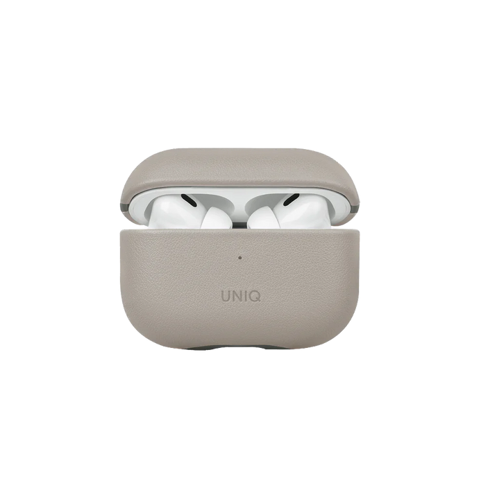 Uniq Lyden Leather Case For Airpods Pro 2 - Ivory/Lichen Green