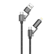 Load image into Gallery viewer, Porodo CBL022 4 Cables IN 1-Aluminum Fast Charging Wire 1.2M
