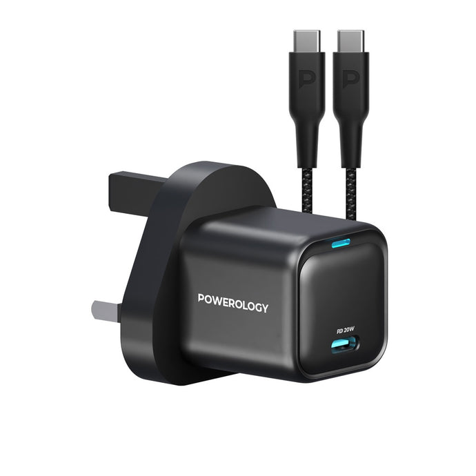 Powerology Ultra-Compact GaN Charger USB-C to USB-C