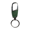 EXTEND Genuine Leather Metal keychain - Matte Green Lines