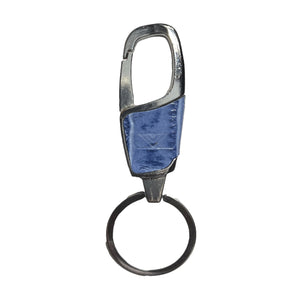 EXTEND Genuine Leather Metal keychain - Slide Blue