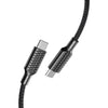 Green Casablanca Type-C to Type-C Cable 1.2m-Black