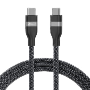 Anker USB-C to USB-C Cable (3 ft, 240W, Upcycled-Braided) - Black