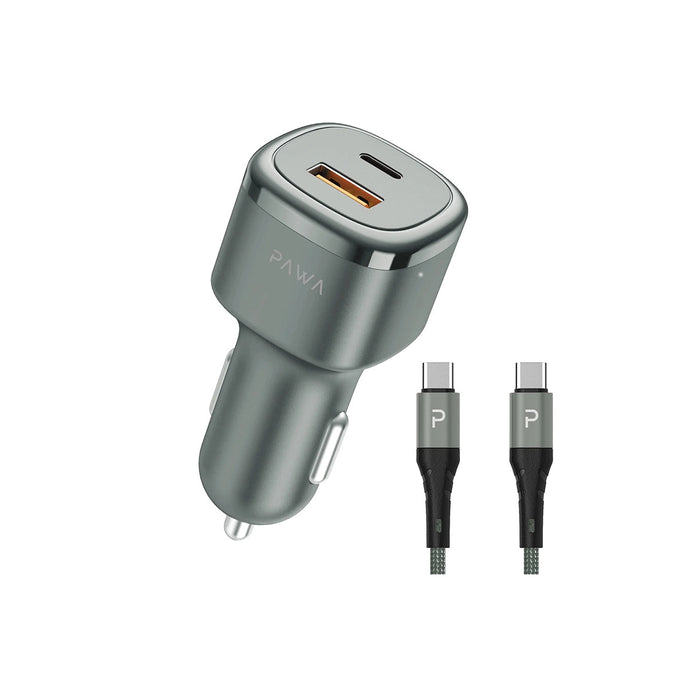 Pawa Solid Car Charger USB-C to USB-C Cable 50W