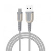 Porodo metal braided Cable 1.2m Type-C 2.4A - Silver